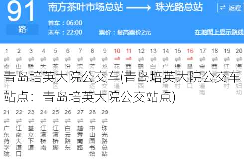 青岛培英大院公交车(青岛培英大院公交车站点：青岛培英大院公交站点)