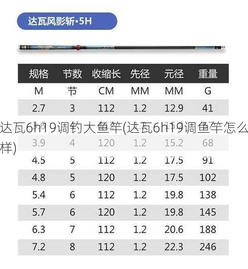 达瓦6h19调钓大鱼竿(达瓦6h19调鱼竿怎么样)