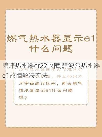 碧涞热水器er22故障,碧波尔热水器e1故障解决方法