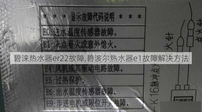 碧涞热水器er22故障,碧波尔热水器e1故障解决方法