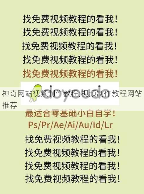 神奇网站视频制作教程;视频制作教程网站推荐