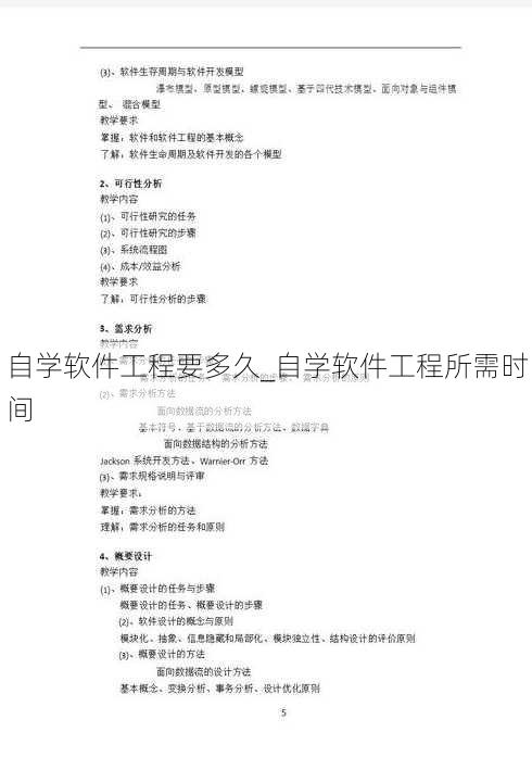 自学软件工程要多久_自学软件工程所需时间