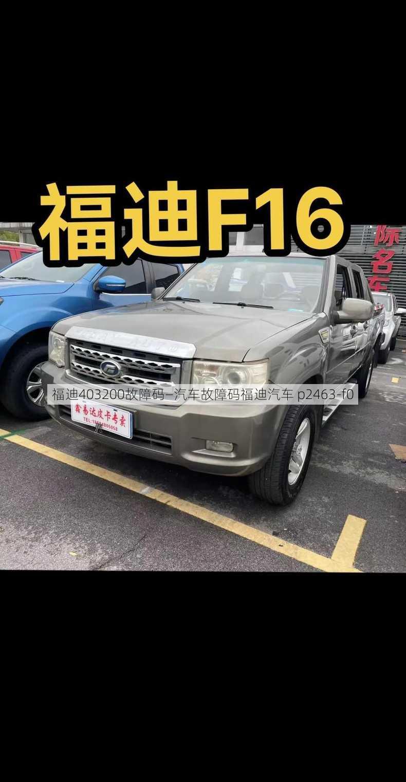 福迪403200故障码—汽车故障码福迪汽车 p2463-f0