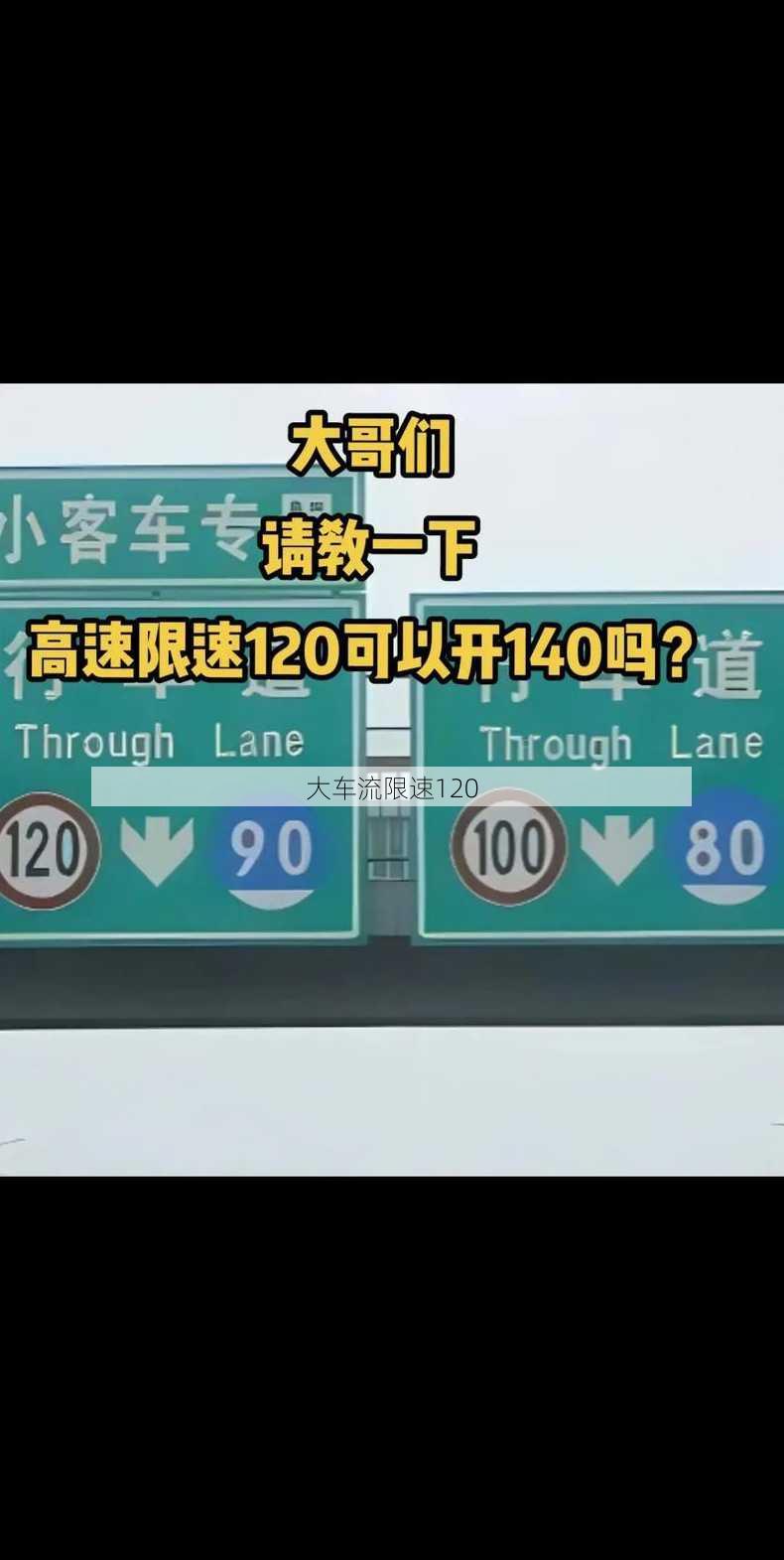 大车流限速120