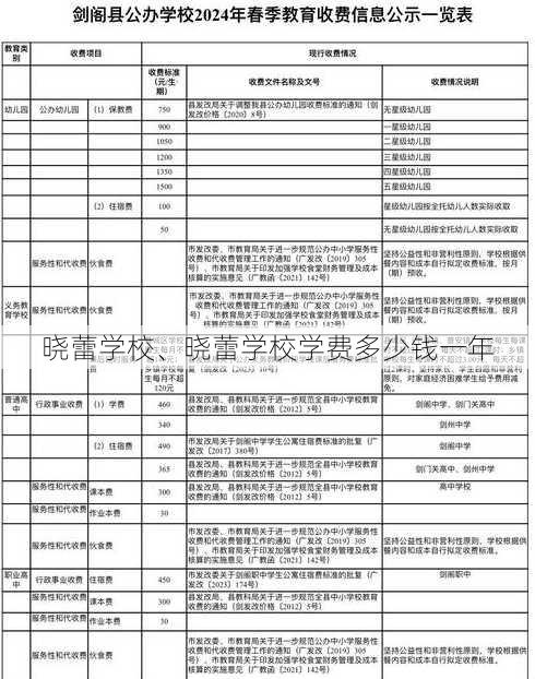 晓蕾学校、晓蕾学校学费多少钱一年