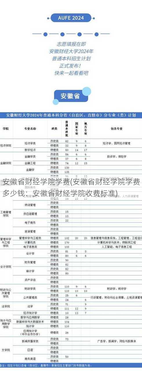 安徽省财经学院学费(安徽省财经学院学费多少钱：安徽省财经学院收费标准)