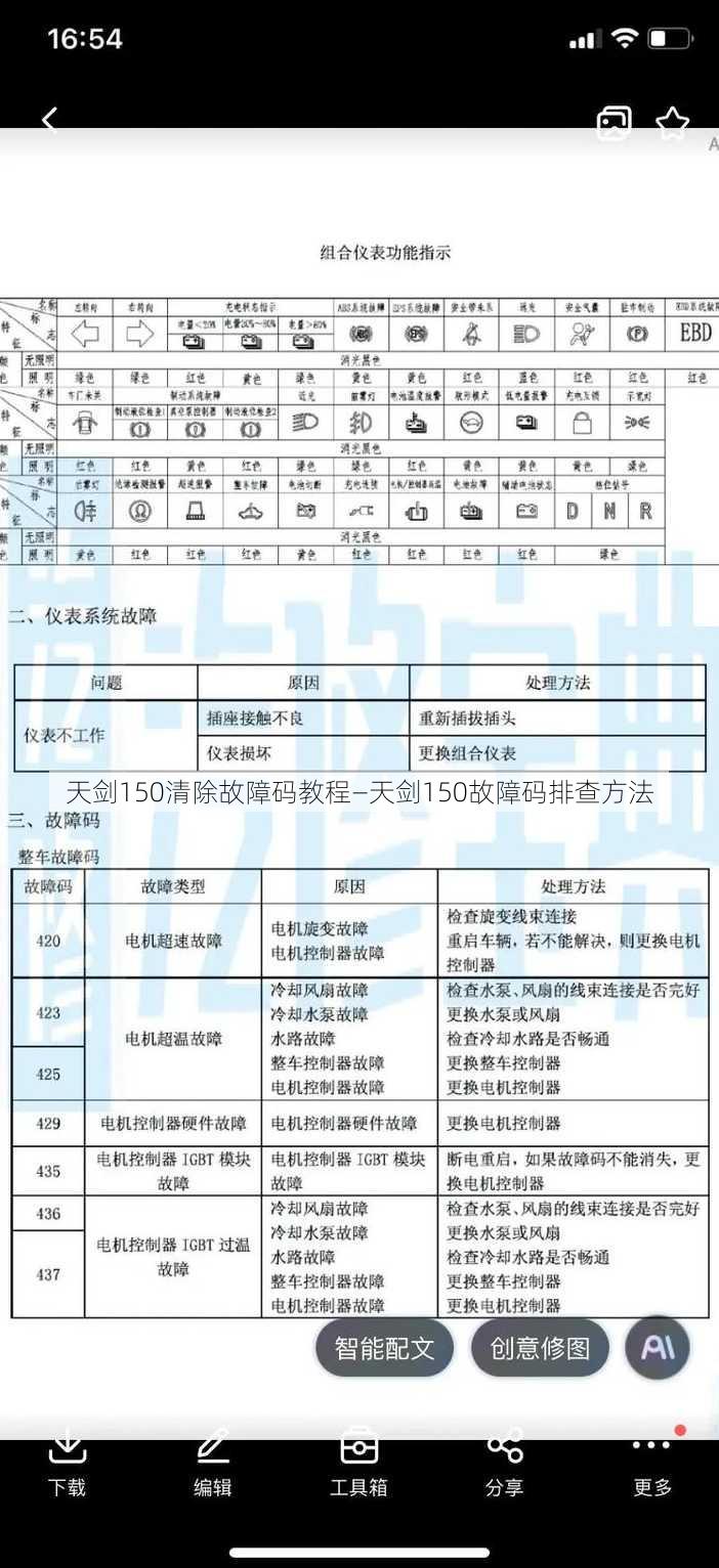 天剑150清除故障码教程—天剑150故障码排查方法