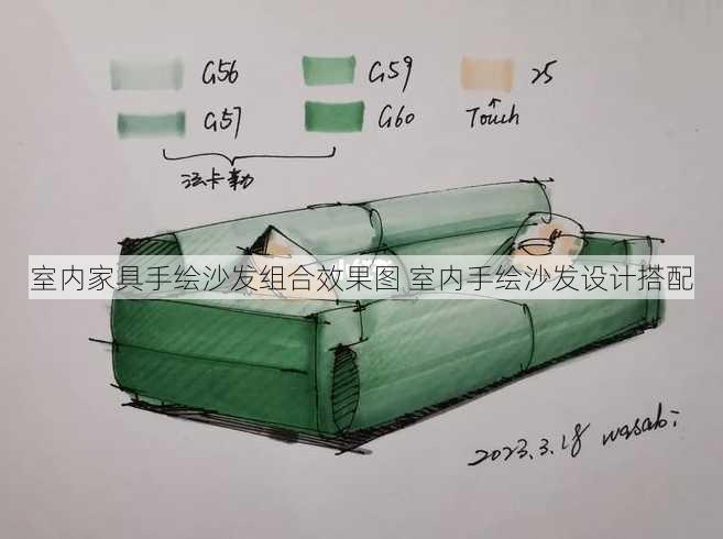 室内家具手绘沙发组合效果图 室内手绘沙发设计搭配