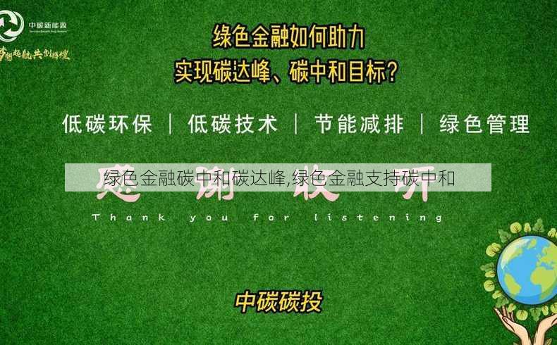 绿色金融碳中和碳达峰,绿色金融支持碳中和