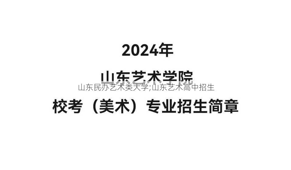 山东民办艺术类大学;山东艺术高中招生