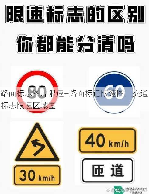 路面标志图片限速—路面标记限速图：交通标志限速区域图