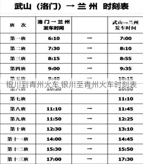 银川到青州火车 银川至青州火车时刻表