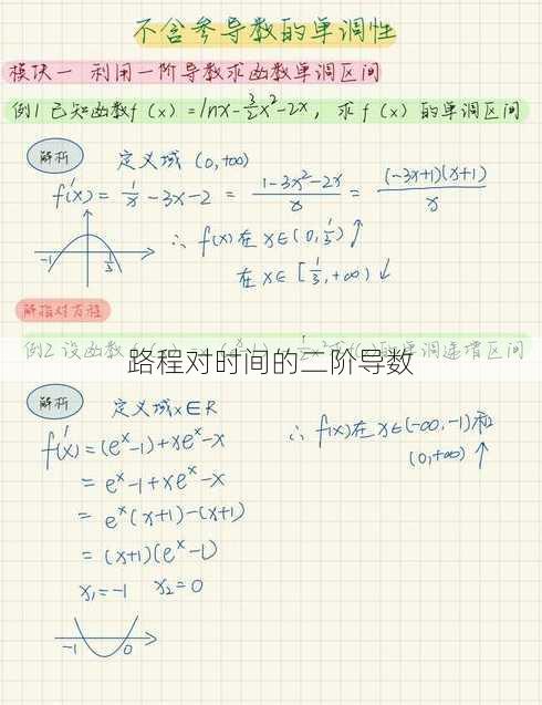 路程对时间的二阶导数