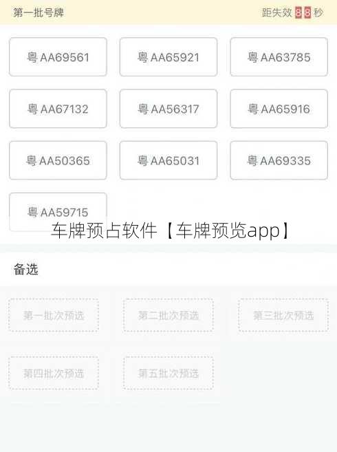 车牌预占软件【车牌预览app】