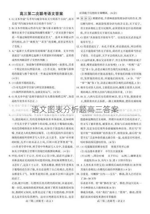 语文图表分析题高三答案