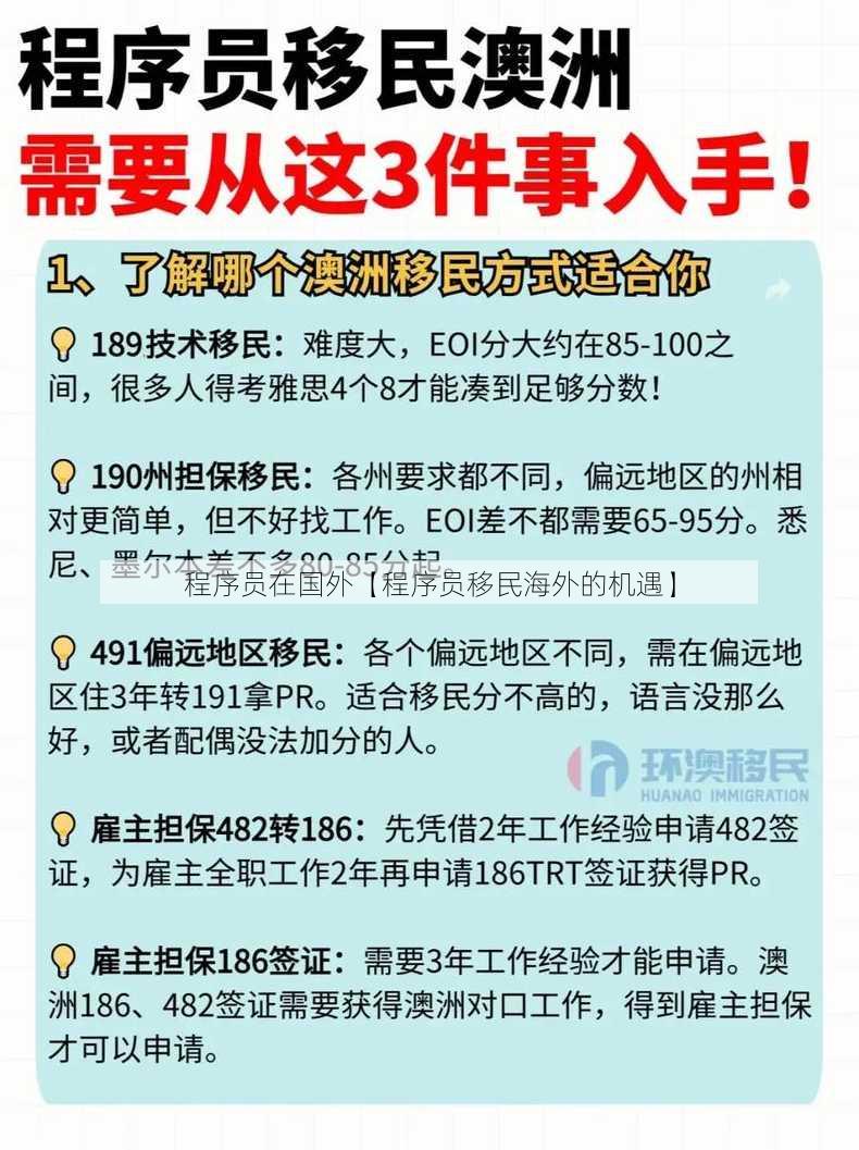 程序员在国外【程序员移民海外的机遇】