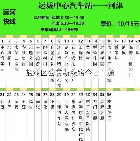 盐湖区公交新线路今日开通