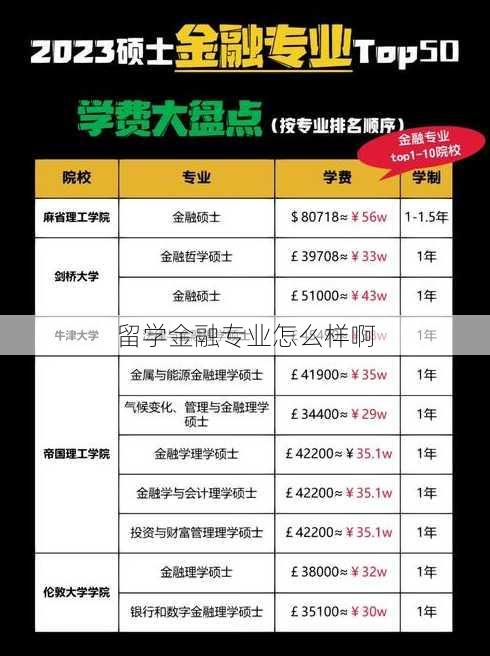 留学金融专业怎么样啊