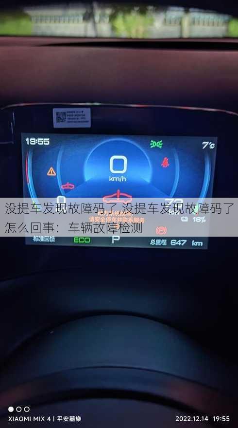 没提车发现故障码了,没提车发现故障码了怎么回事：车辆故障检测