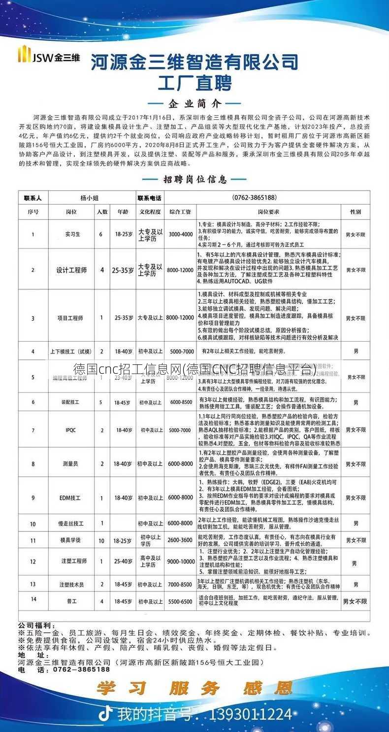 德国cnc招工信息网(德国CNC招聘信息平台)