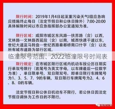 临潼限号范围、2022临潼限号时间表