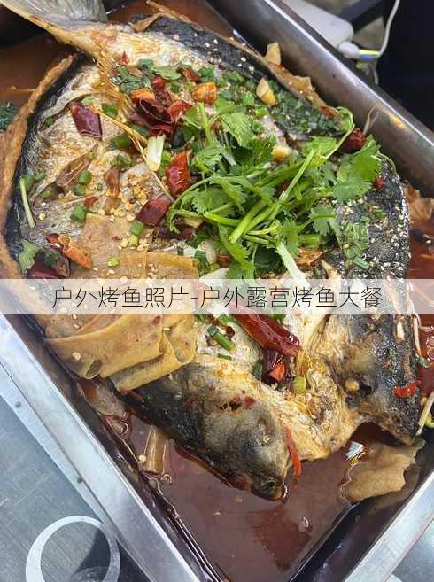 户外烤鱼照片-户外露营烤鱼大餐