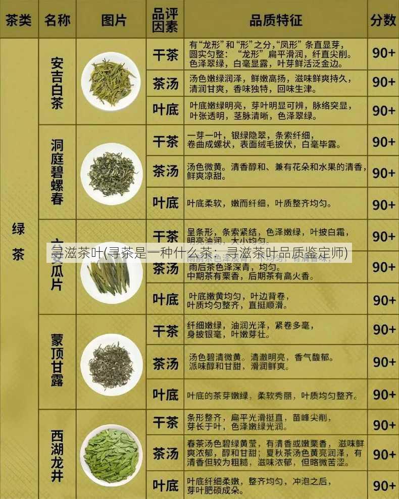 寻滋茶叶(寻茶是一种什么茶：寻滋茶叶品质鉴定师)