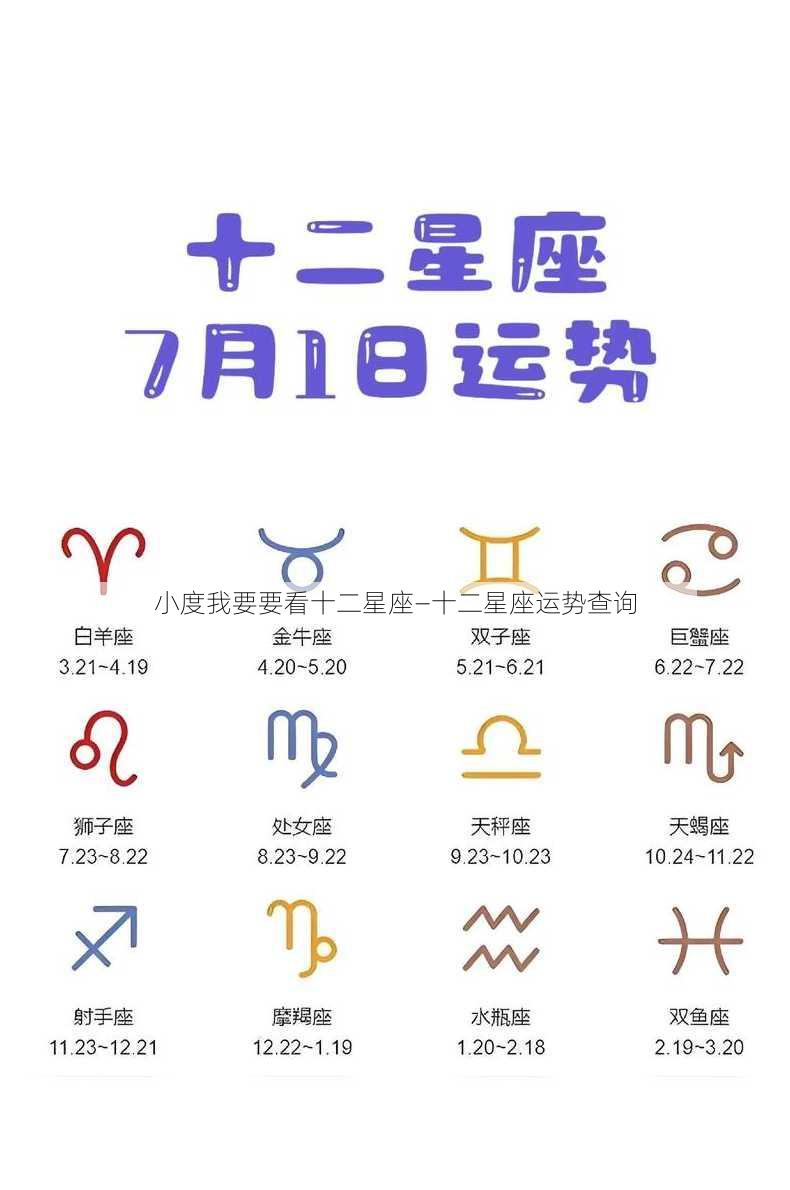 小度我要要看十二星座—十二星座运势查询