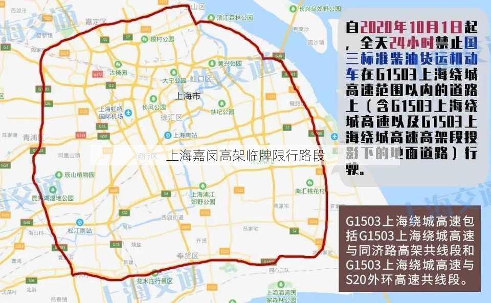 上海嘉闵高架临牌限行路段