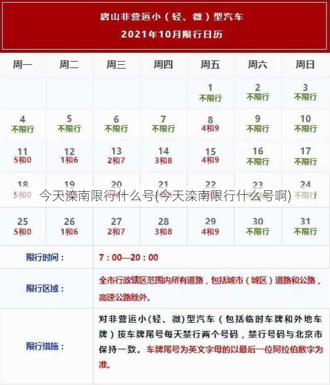 今天滦南限行什么号(今天滦南限行什么号啊)