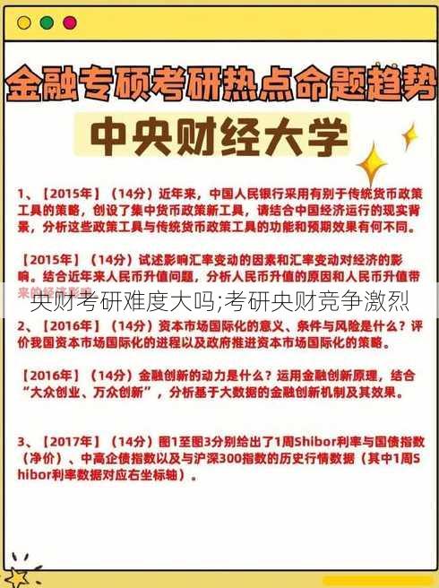 央财考研难度大吗;考研央财竞争激烈