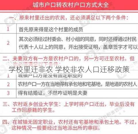 学校里迁非农 学校非农人口迁移政策