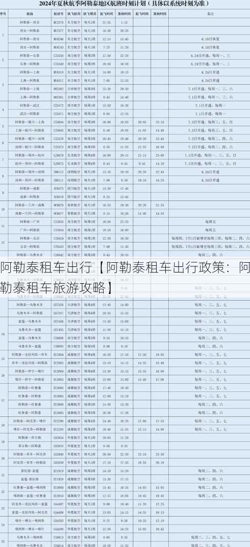 阿勒泰租车出行【阿勒泰租车出行政策：阿勒泰租车旅游攻略】