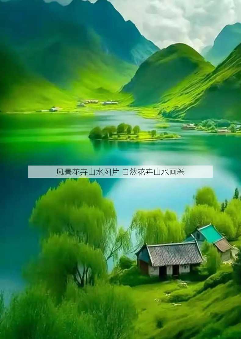 风景花卉山水图片 自然花卉山水画卷