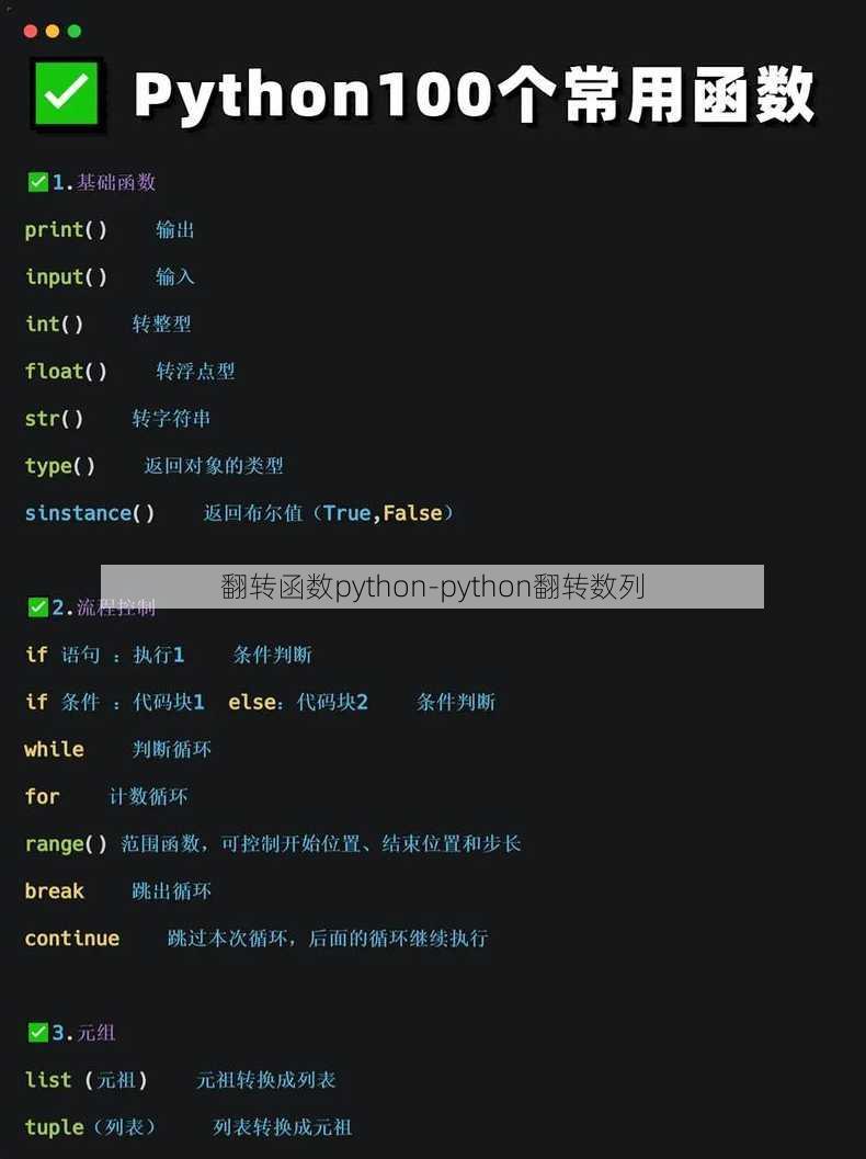 翻转函数python-python翻转数列