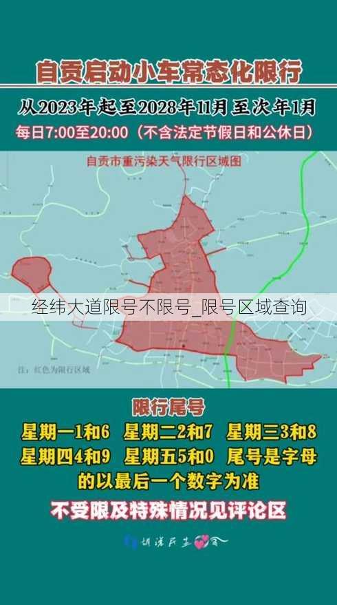 经纬大道限号不限号_限号区域查询